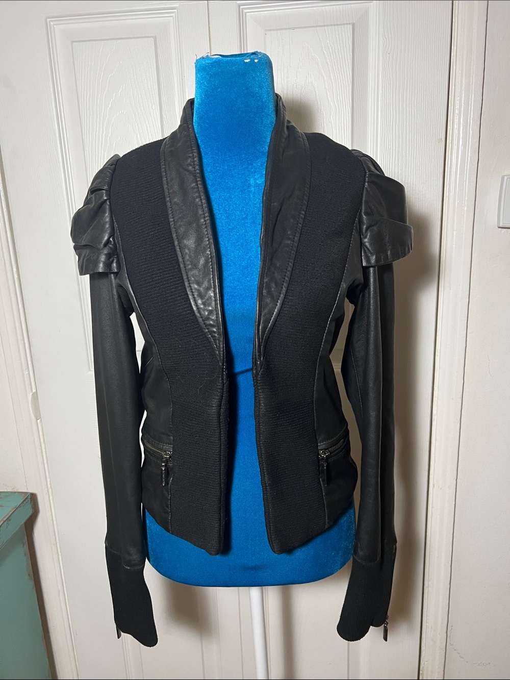 Affliction Black Premium Vintage 80’s Leather Jacket Women’s Medium
